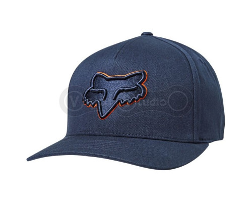 Кепка FOX Epicycle Flexfit Hat Navy Orange S/M