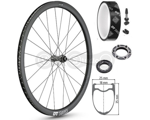 Колесо переднє DT Swiss PRC 1400 SP 700C CL 35 12/100