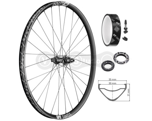 Колесо заднее DT Swiss EX 1700 Spline XD 27,5 дюймов CL 30 12/148 Sram XD