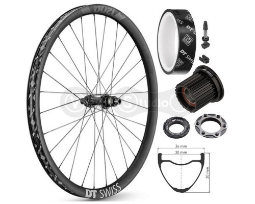 Колесо заднее DT Swiss XMC 1200 SP 29 CL 30 12/148 Carbon