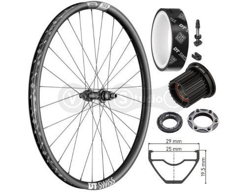 Колесо заднее DT Swiss EXC 1501 Spline 29 CL 30 12/148 Carbon Srsm XD