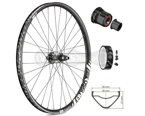 Колесо заднє DT Swiss FR 1950 CLA 27,5 дюймів IS 30 12/150 ASL