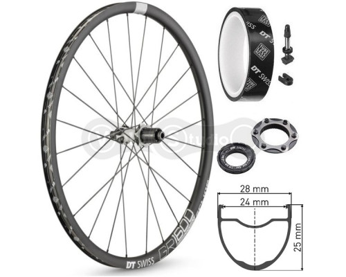 Колесо заднє DT Swiss GR 1600 Spline 700C CL 25 12/142 ASF11