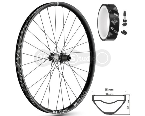 Колесо заднє DT Swiss H 1700 Spline 29 дюймів IS 30 12/148 Shimano