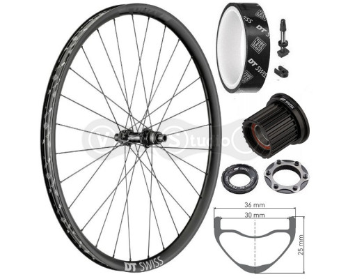 Колесо заднее DT Swiss XRC 1200 SP 29 CL 30 12/148 Carbon