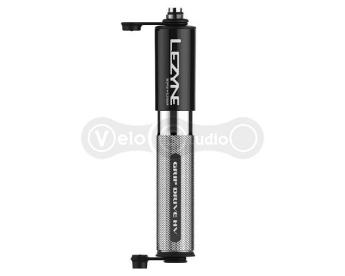 Ручний насос Lezyne Grip Drive HV-S 90 psi сріблястий