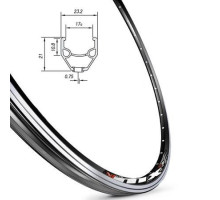 Обод Mach1 MX 27.5, 36отв. для V-brake, чёрный