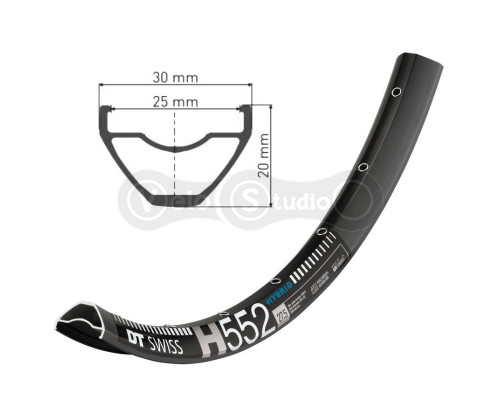 Обід DT Swiss H 552 27,5 дюймів 32 спиці