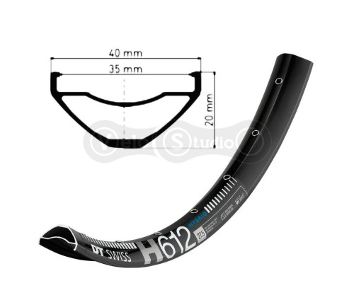 Обід DT Swiss H 612 27x35 28 спиць