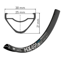 Обід DT Swiss HX 491 27,5 дюймів 32 спиці