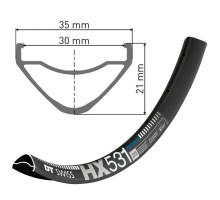 Обід DT Swiss HX 531 27,5 дюймів 32 спиці