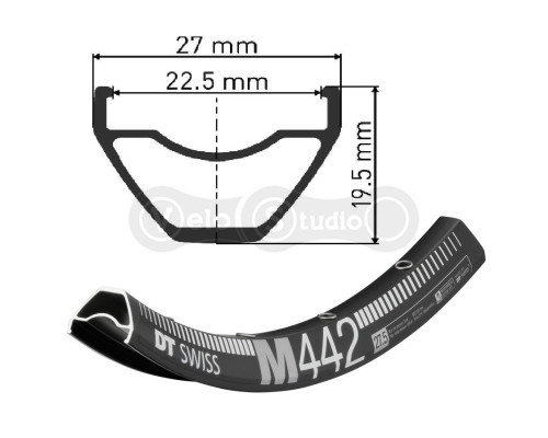 Обід DT Swiss M 442 27,5 дюймів 28 спиць