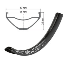 Обід DT Swiss M 542 27,5 дюймів 28 спиць