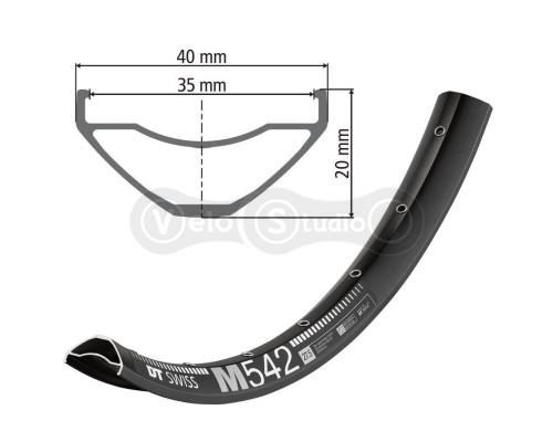 Обод DT Swiss M 542 27,5 дюймов 32 спицы