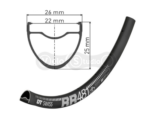 Обод DT Swiss RR 481 27,5 дюймов 24 спицы