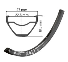 Обід DT Swiss X 412 27,5 дюймів 28 спиць