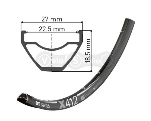 Обід DT Swiss X 412 27,5 дюймів 28 спиць