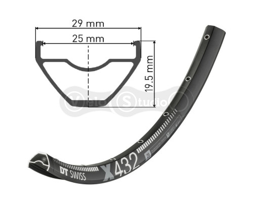 Обод DT Swiss X 432 27,5 дюймов 28 спиц