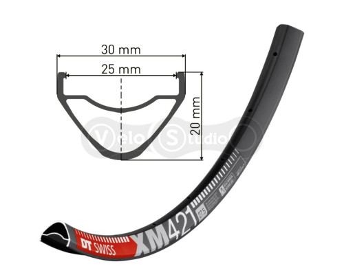 Обод DT Swiss XM 421 27,5 дюймов 32 спицы