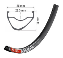 Обод DT Swiss XR 361 27x22,5 28 спиц