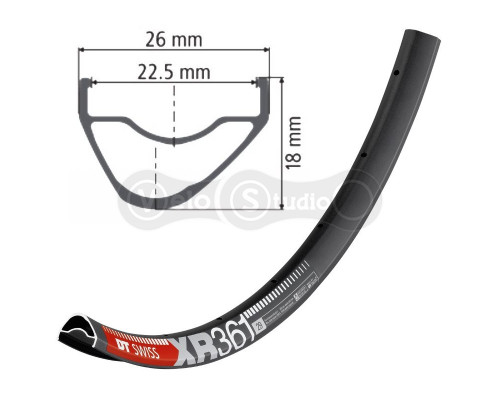 Обід DT Swiss XR 361 27x22,5 32 спиці