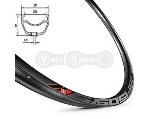 Обод Mach1 5,50 SL DISC 29, 32 отв, TLR, чёрный, FV 600г