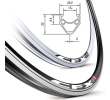 Обод Mach1 CFX 700C 36отв. чёрный, FV / Presta, 440g