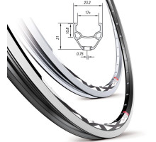 Обод Mach1 MX 26", V-brake 36отв. чёрный, AV