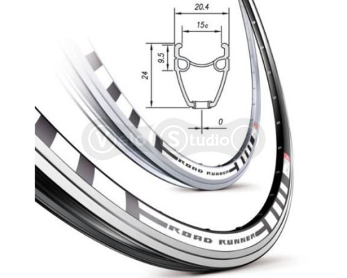 Обод Mach1 ROAD RUNNER 700C 36 отв. серебристый, FV / Presta, 500g