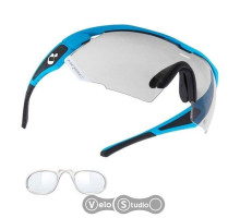 Окуляри HQBC QX3, фотохромні лінзи, діоптрична вставка Clip-on, синьо-чорні