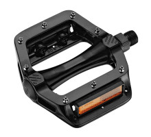 Алюминиевые педали Longus Al чёрные, со светоотражателями