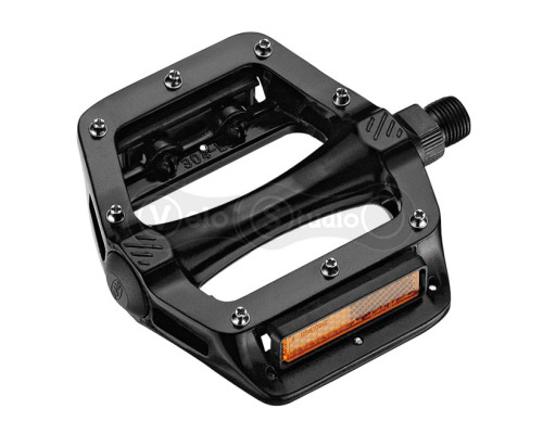 Алюминиевые педали Longus Al чёрные, со светоотражателями