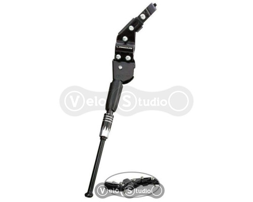 Алюмінієва підніжка Longus VERSION AL 22/26 на заднє перо рами, чорна