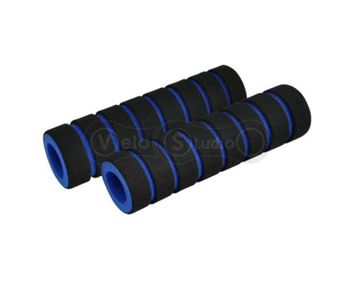 Грипсы Longus FUOMY пенополиуретановые, чёрно-синие