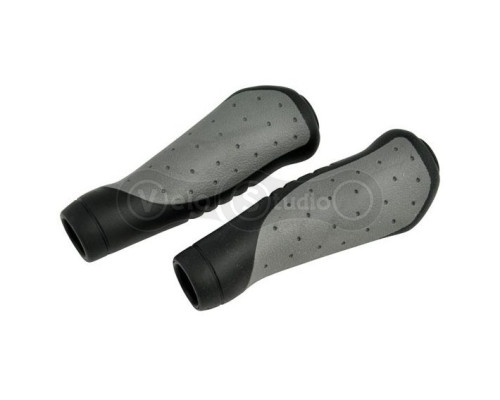 Грипсы Longus MTB/Trekking двухкомпонентные чёрно-серые