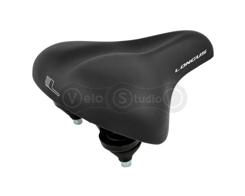 Сідло Longus COIL, чорне City, пружини