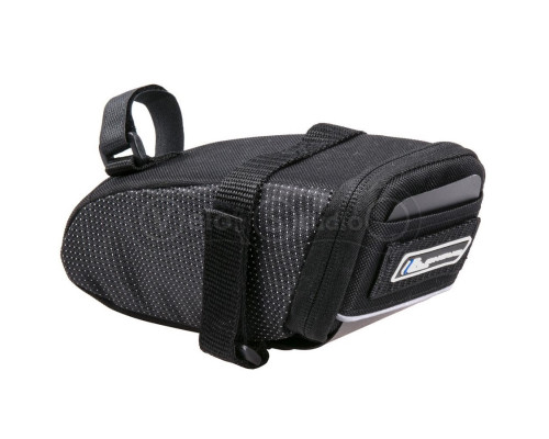 Сумка Longus MUD L под седло 0,9L с крылом, чёрная, Velcro