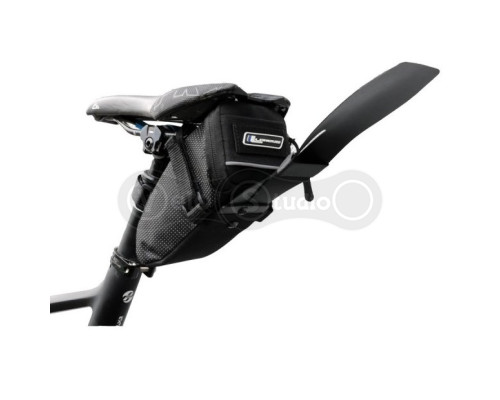 Сумка Longus MUD L под седло 0,9L с крылом, чёрная, Velcro