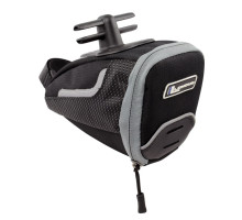 Сумка Longus SQUARE QR под седло, + чехол, чёрно-серая