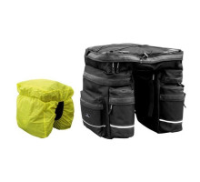 Сумка-штаны Longus TRIPLE на багажник, чёрная