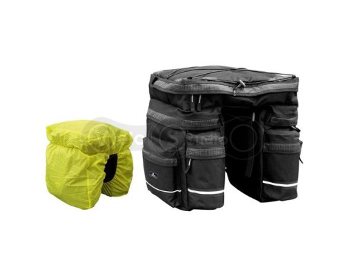 Сумка-штаны Longus TRIPLE на багажник, чёрная