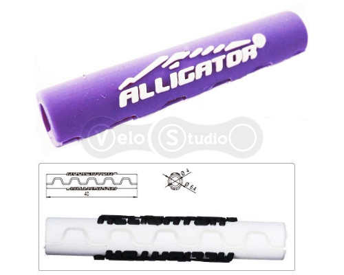Захист рами Alligator Sawtooth від тертя гальмівних рубашок фіолетовий