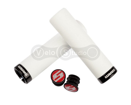 Грипсы Sram LOCKING FOAM белые с чёрным замком
