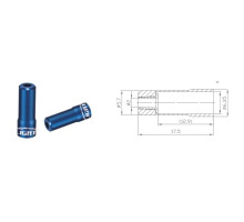 Концевик Alligator M5x17.5мм тормозной рубашки синий
