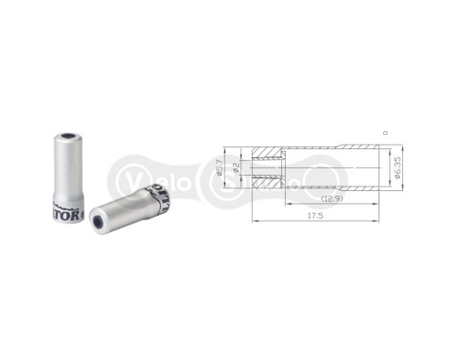 Кінцевик Alligator для гальмівної рубашки сріблястий