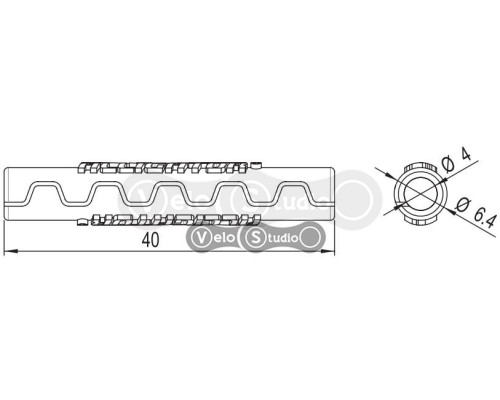 Защита рамы Alligator Sawtooth от трения рубашек переключения белая