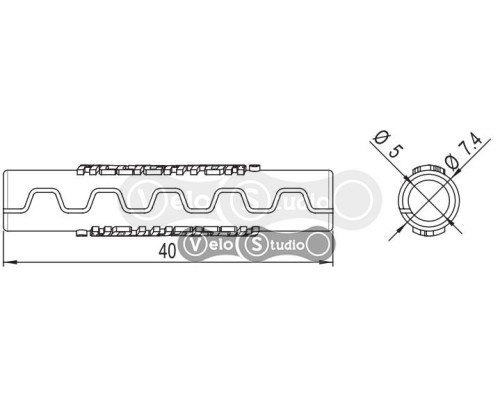 Защита рамы Alligator Sawtooth от трения тормозных рубашек белая