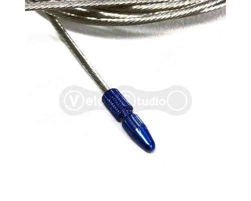 Многоразовый концевик Alligator тормозного троса синий 2 штуки