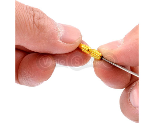 Многоразовый концевик Alligator тормозного троса синий 2 штуки