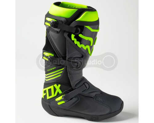 Мотоботы FOX Comp Boot Black Yellow US 10
